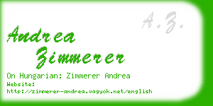 andrea zimmerer business card